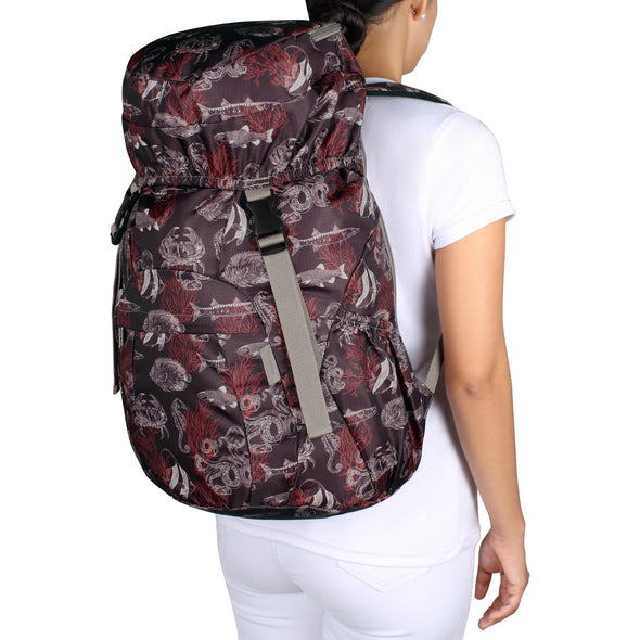 Morral Viajero ULTRA Plegable Estampado Coral Citybags Multicolor