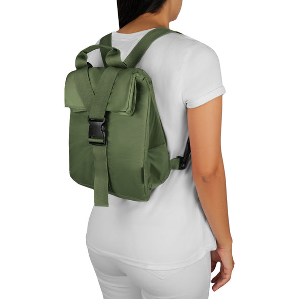 Lonchera Ajustable Convertible Morral Citybags Color Verde Militar