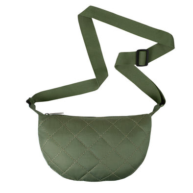 Bolso City Pequeño Manos Libres Plegable Puffer Verde Militar