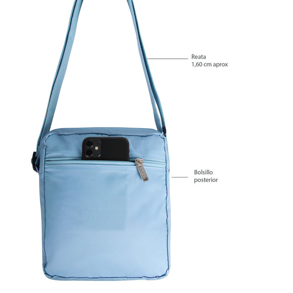 Bolso Manos Libres Viajero Citybags Azul Claro