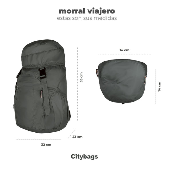 Morral Viajero ULTRA Plegable Estampado Viva Magenta Citybags Multicolor